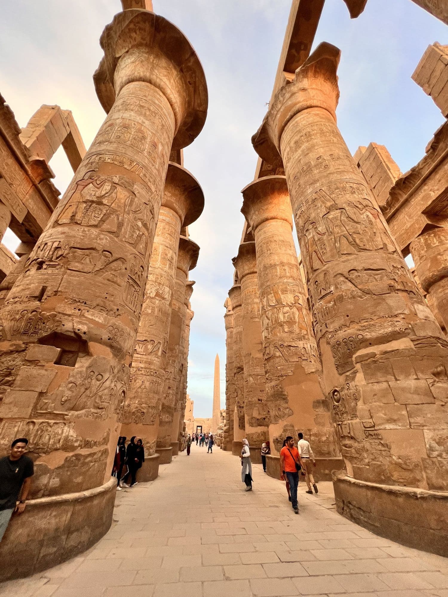 The columns of the hypostyle hall at Karnak